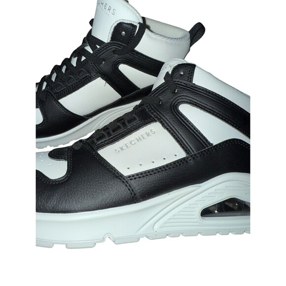 Skechers Wms Sz 9.5 Uno-High Regards White High Top Sneakers 177099 Color WBK - Picture 2 of 8